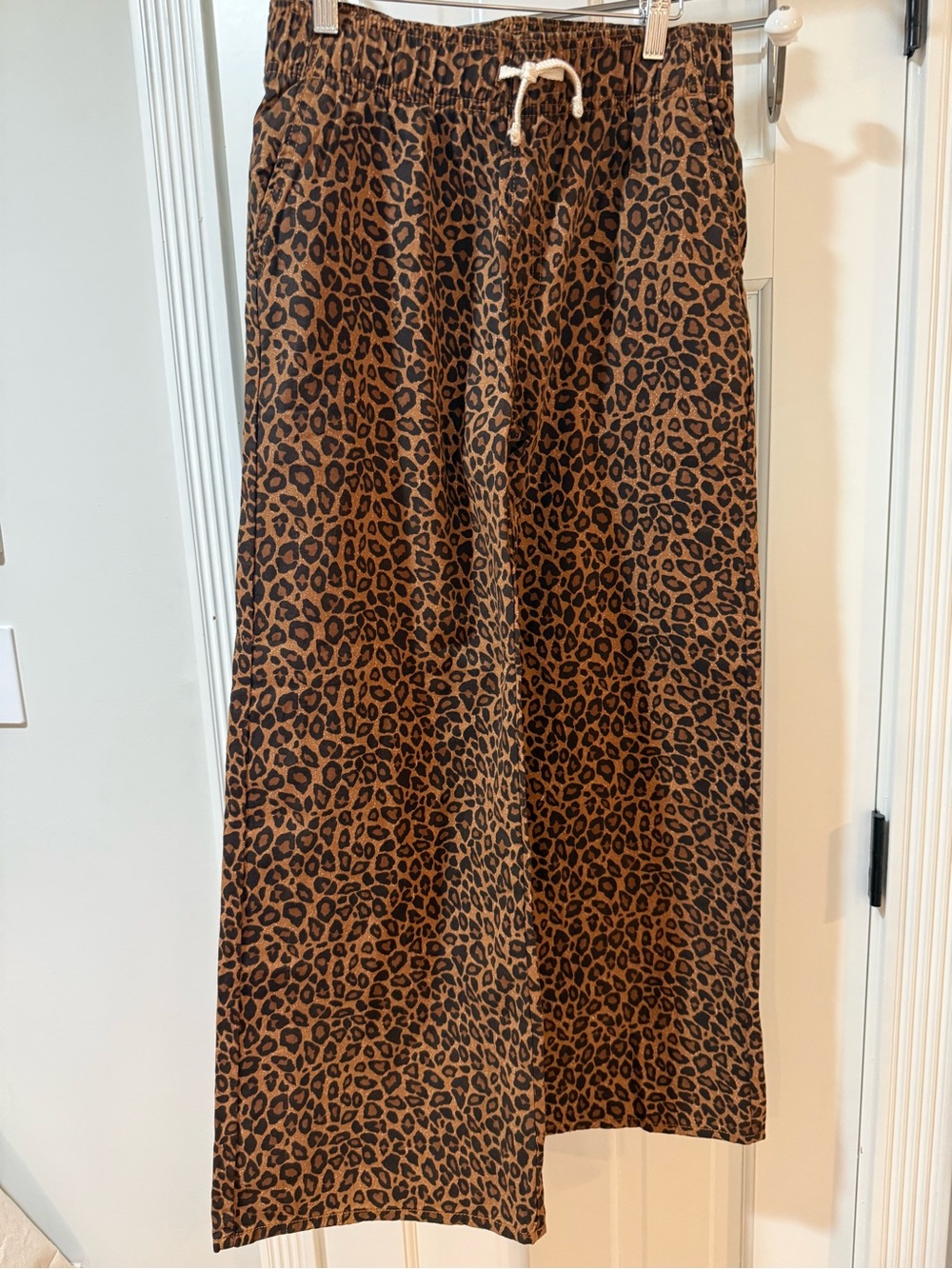 Old Navy Brown Leopard Print Wide-Leg Kids Jeans